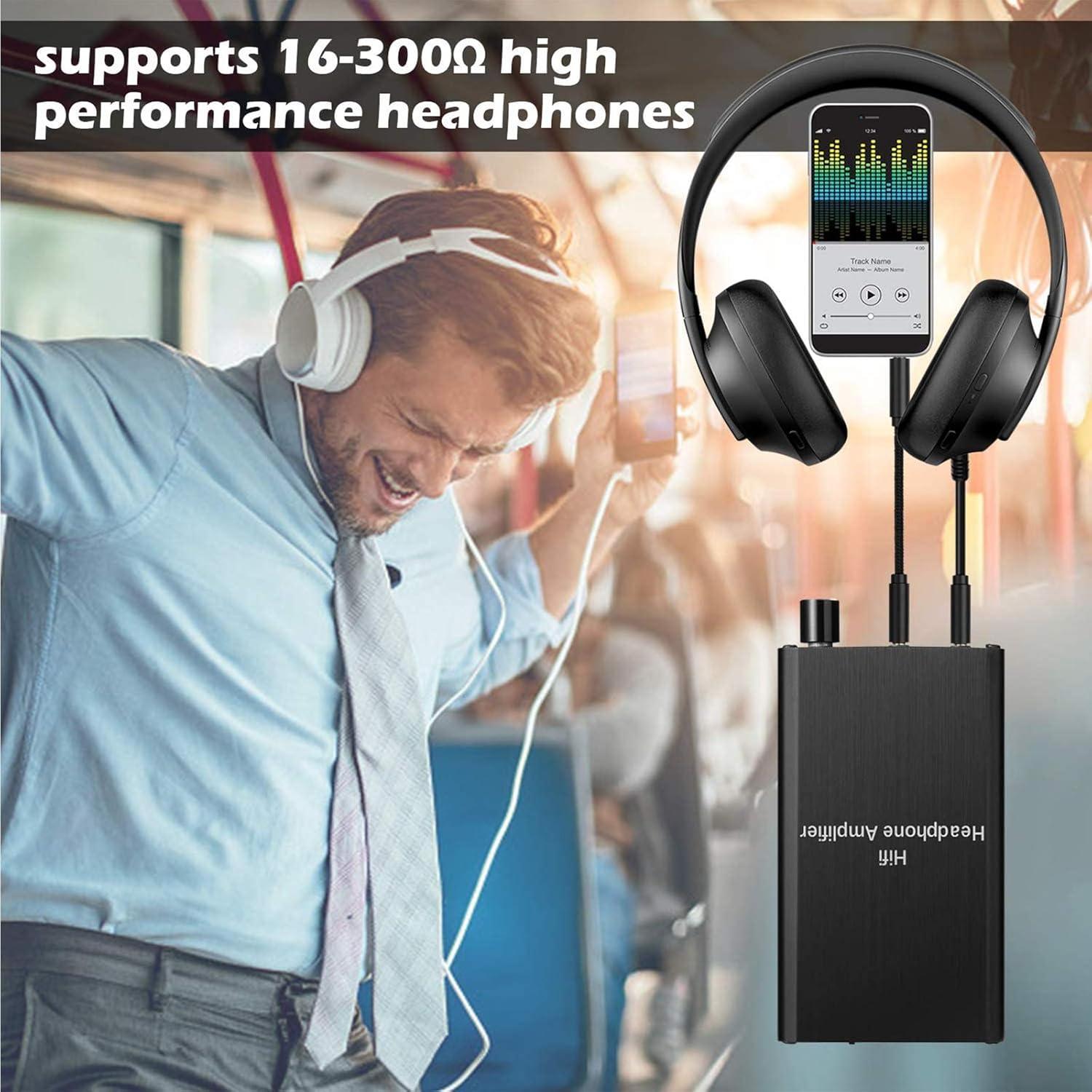 Amplificador de Auriculares HiFi MYPIN 3.5mm Portátil 2000mAh