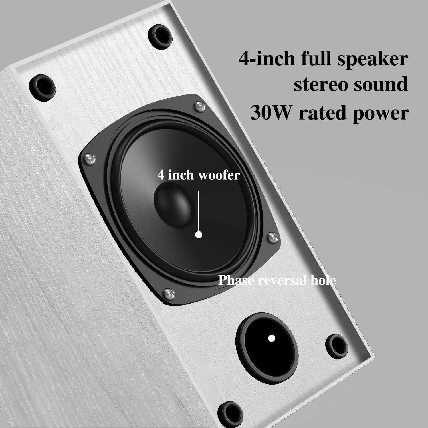 Altavoces de Estantería Elimavi BT-04 30W con Woofer 4" Blanco