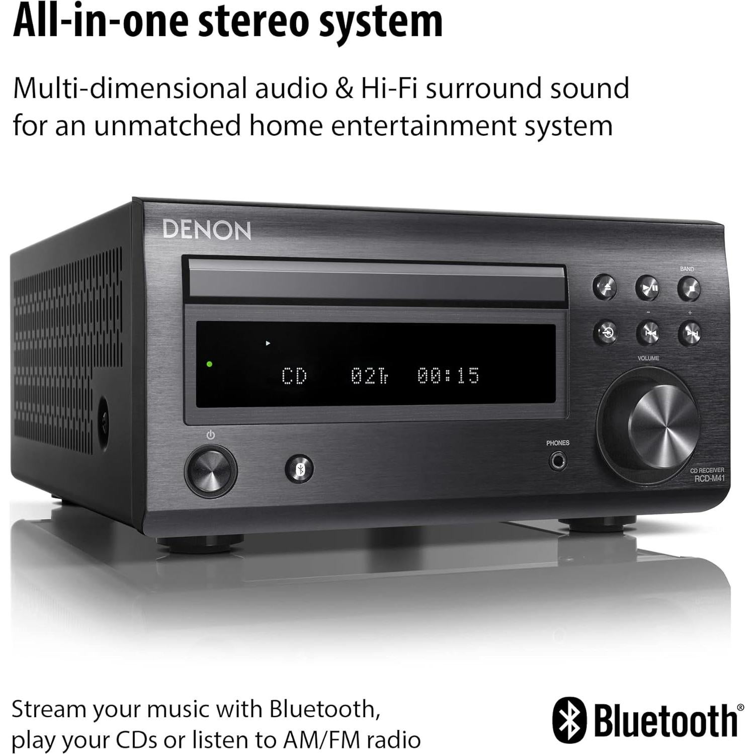 Amplificador Denon D-M41 con Altavoces SC-M41 - Sistema Estéreo HiFi