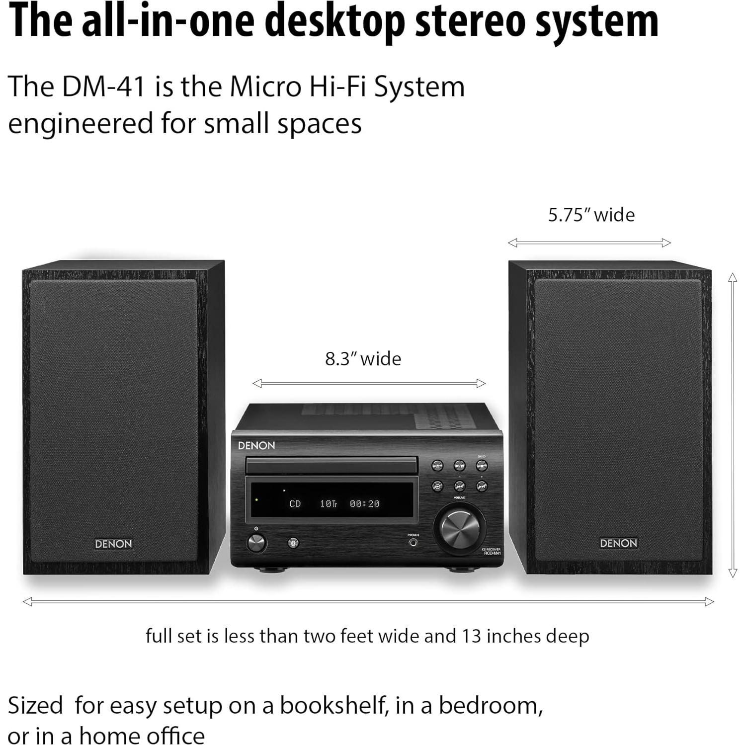 Amplificador Denon D-M41 con Altavoces SC-M41 - Sistema Estéreo HiFi