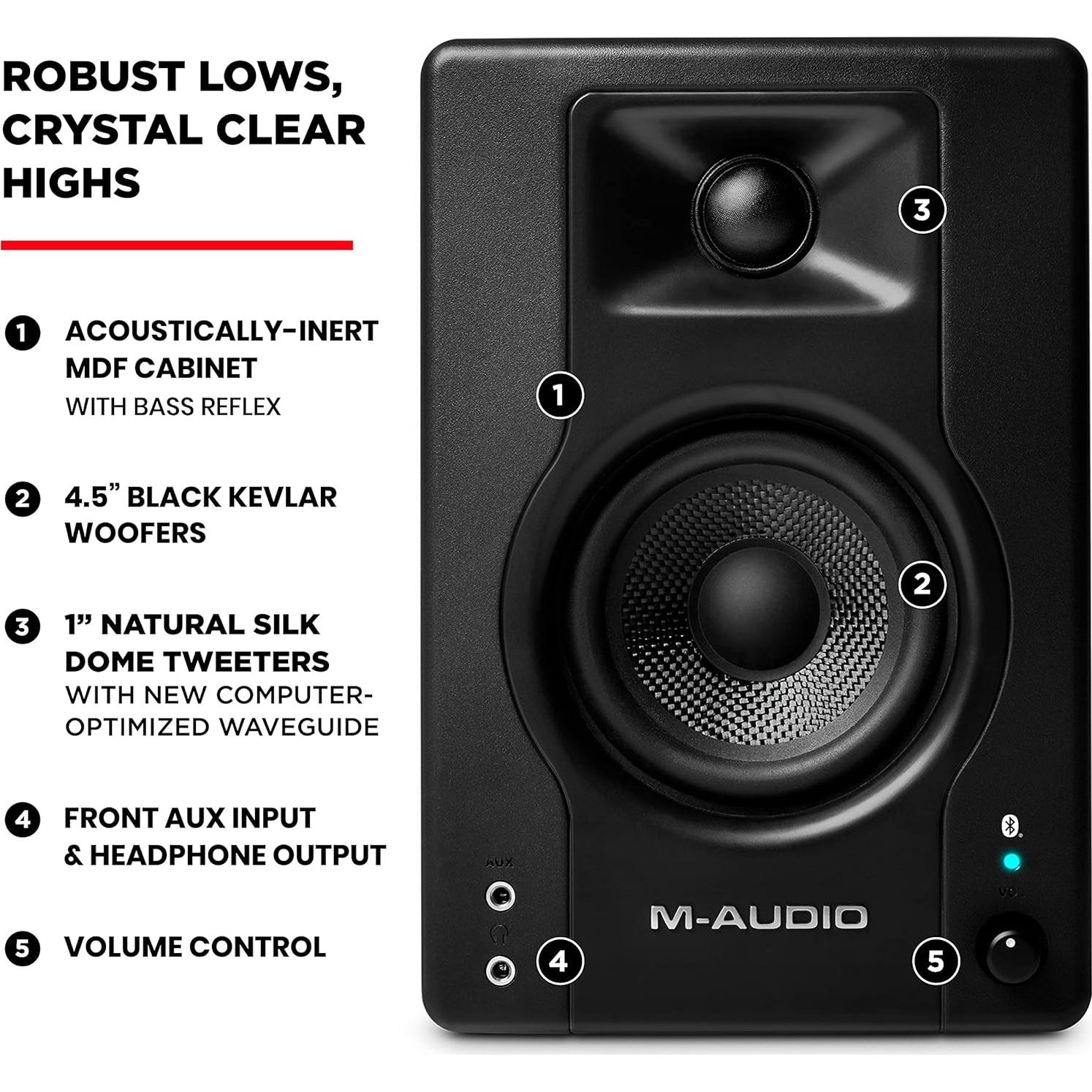 Monitores de Estudio M-Audio BX4BT 120W Bluetooth 4.5"
