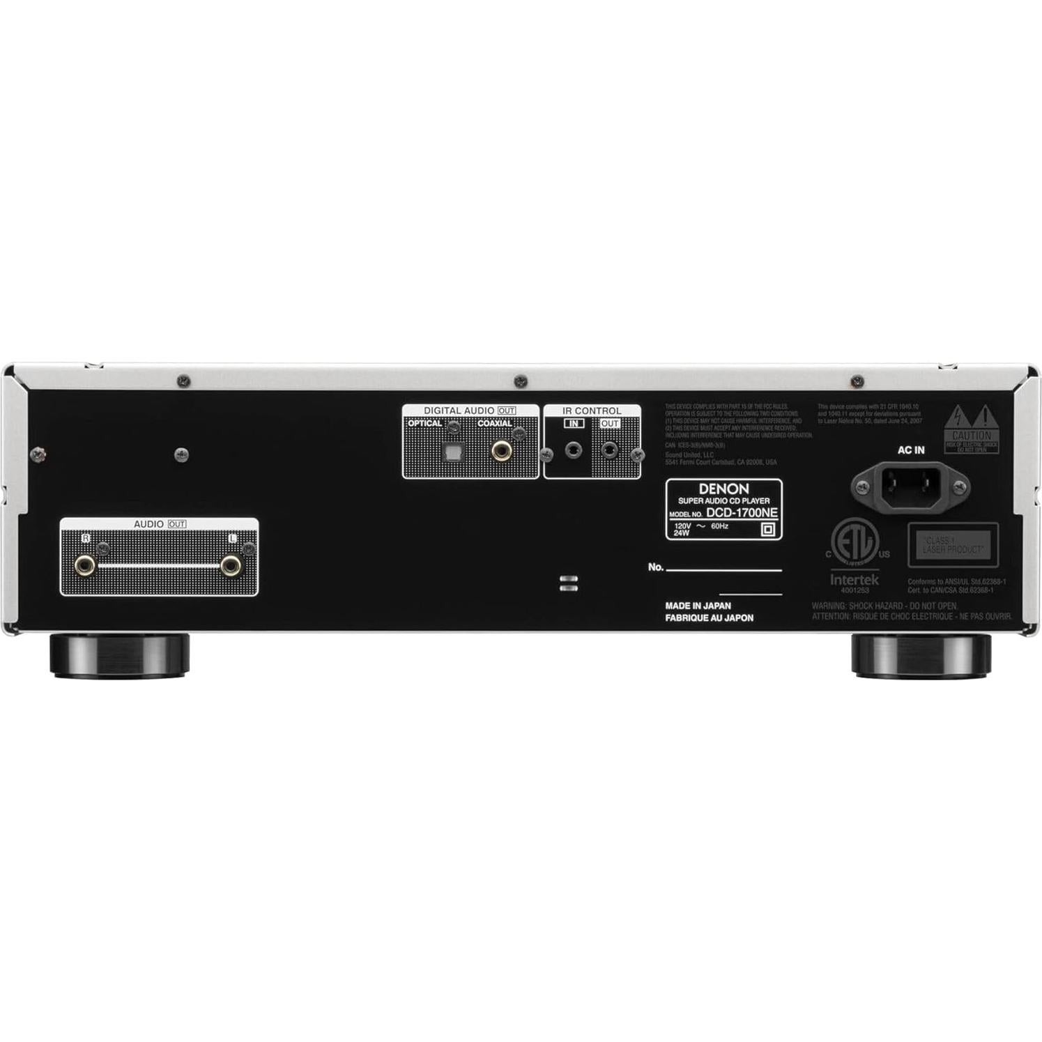 Reproductor de CD/SACD Denon DCD-1700NE Plata 192kHz/32bit