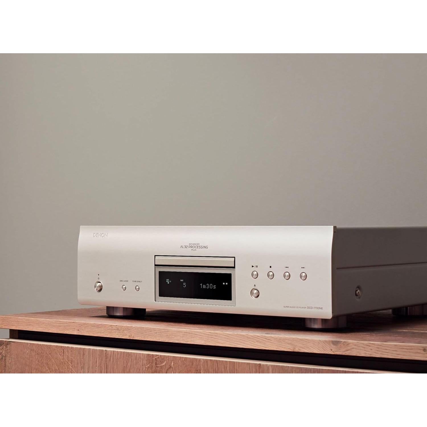 Reproductor de CD/SACD Denon DCD-1700NE Plata 192kHz/32bit