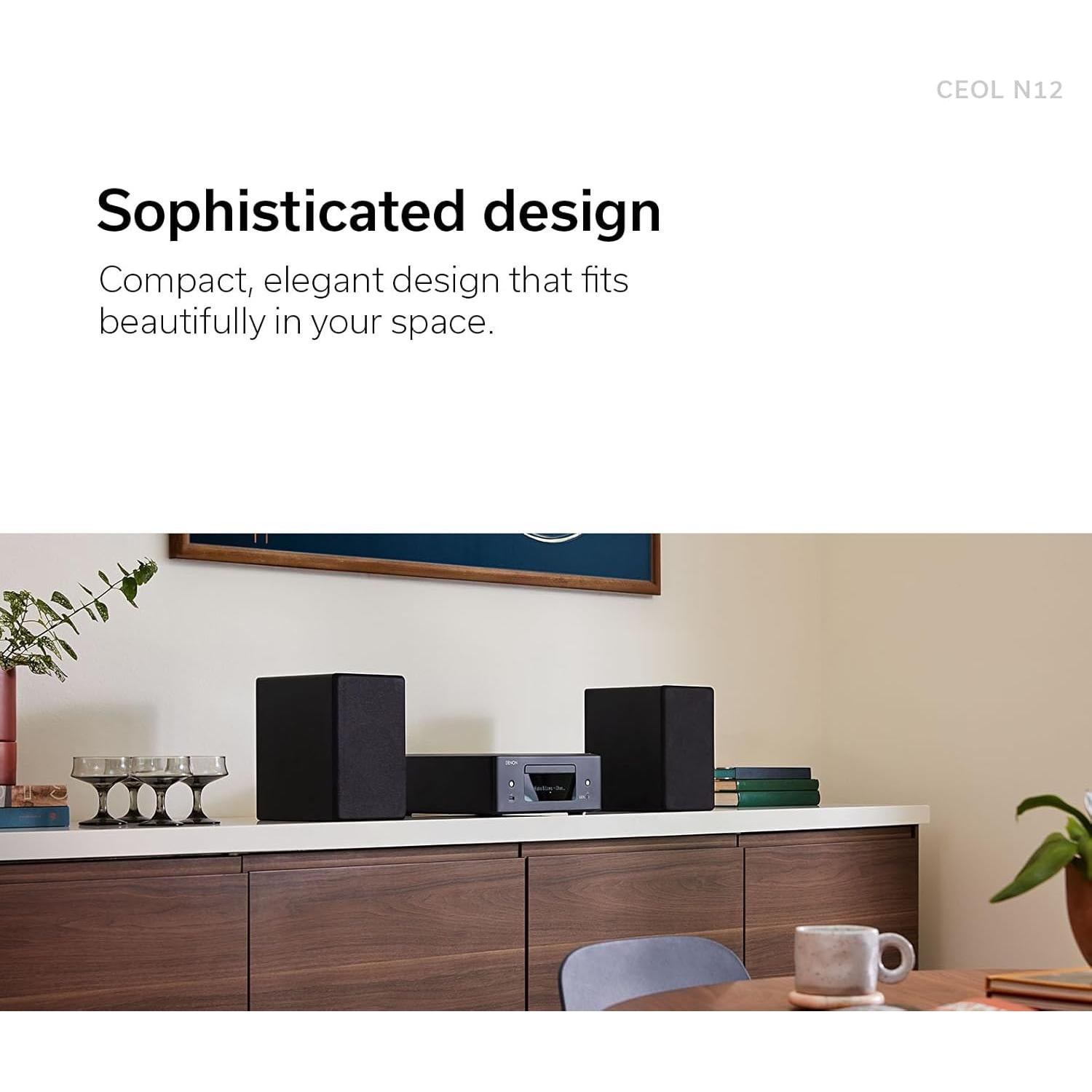 Reproductor de CD Bluetooth Denon RCD-N12 con Wi-Fi y Radio