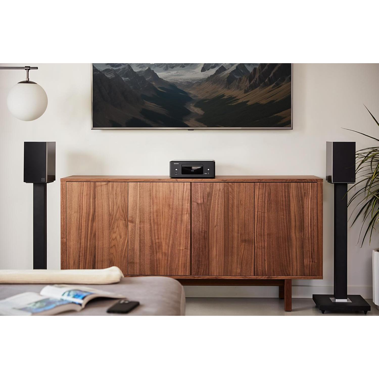 Reproductor de CD Bluetooth Denon RCD-N12 con Wi-Fi y Radio