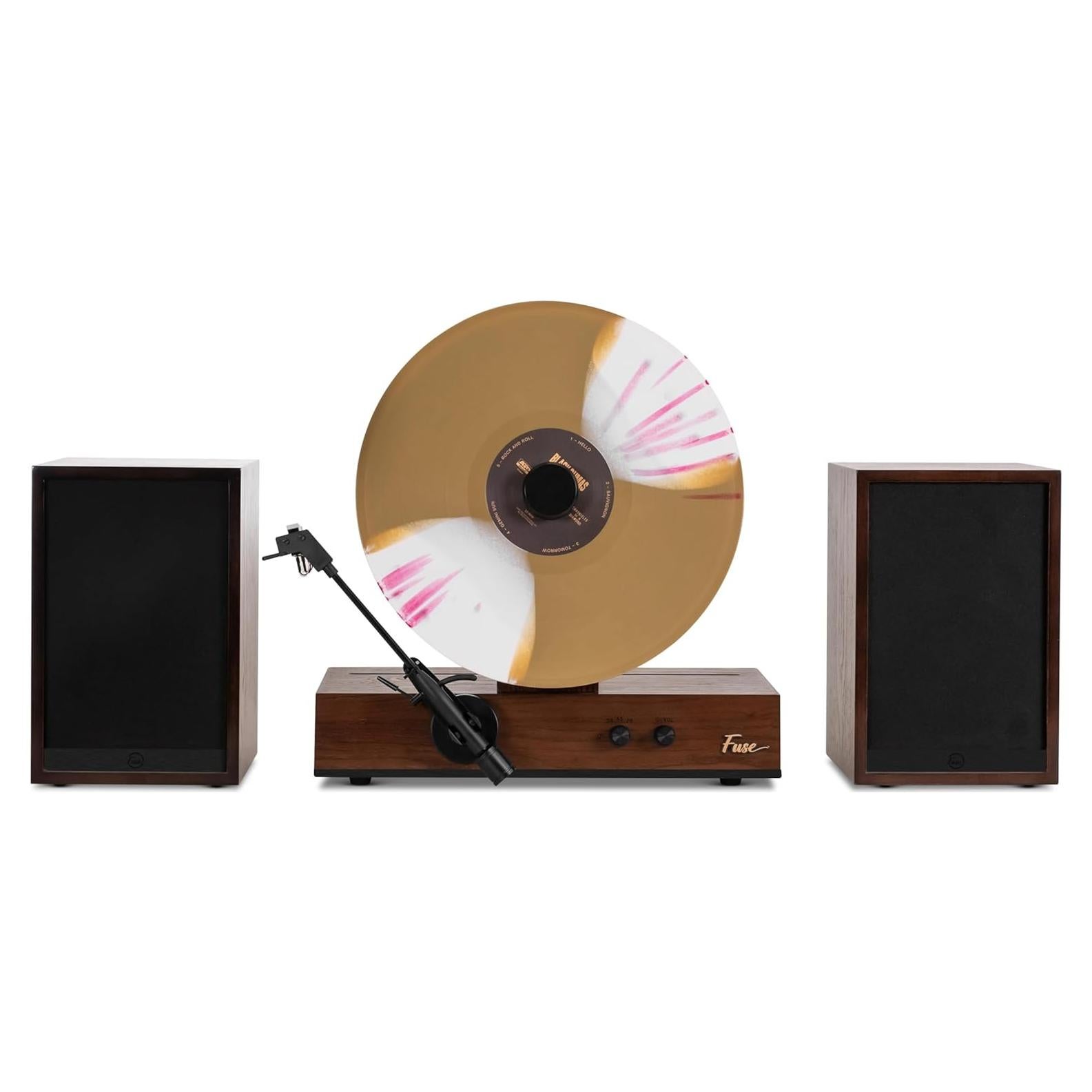 Reproductor de Vinilo Vertical Fuse GLD con Bluetooth 5.3 y Altavoces