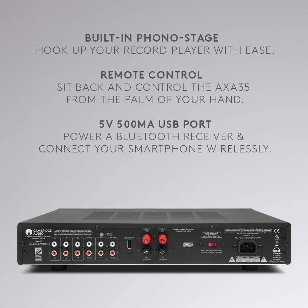 Amplificador Estéreo Cambridge Audio AXA35 35W 2 Canales Phono