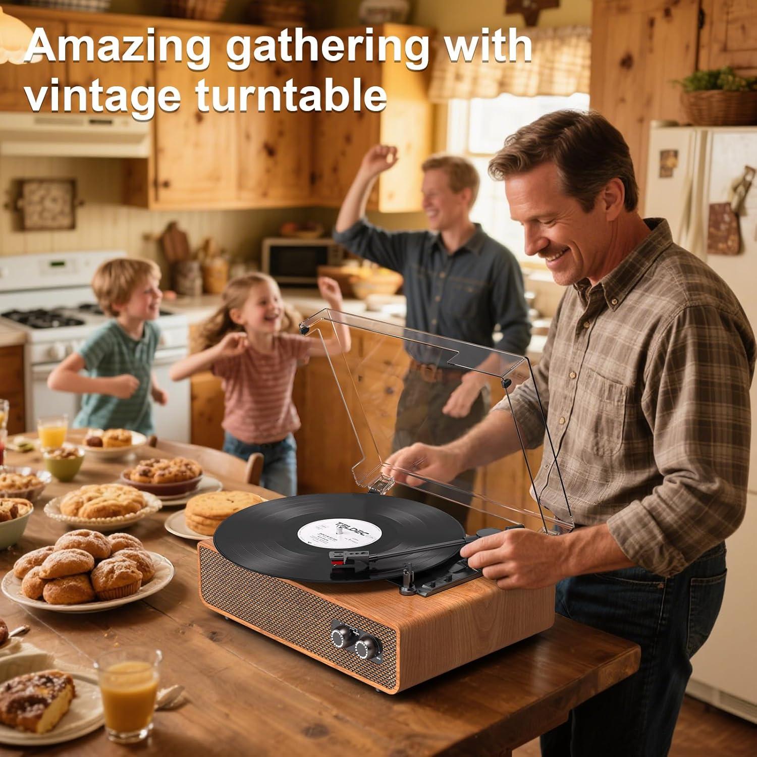 Reproductor de Vinilo Vintage Bluetooth DANFI AUDIO TE-2018