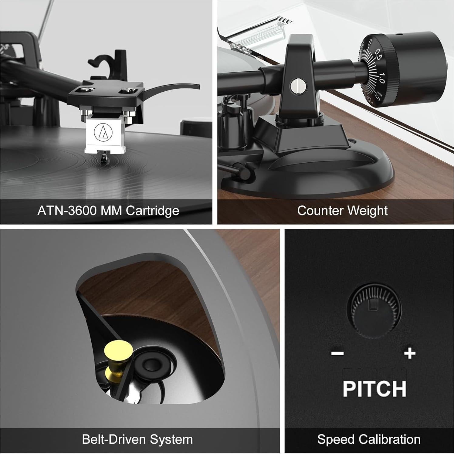 Reproductor de Discos de Vinilo Udreamer UD006 con Bluetooth y Altavoces 40W