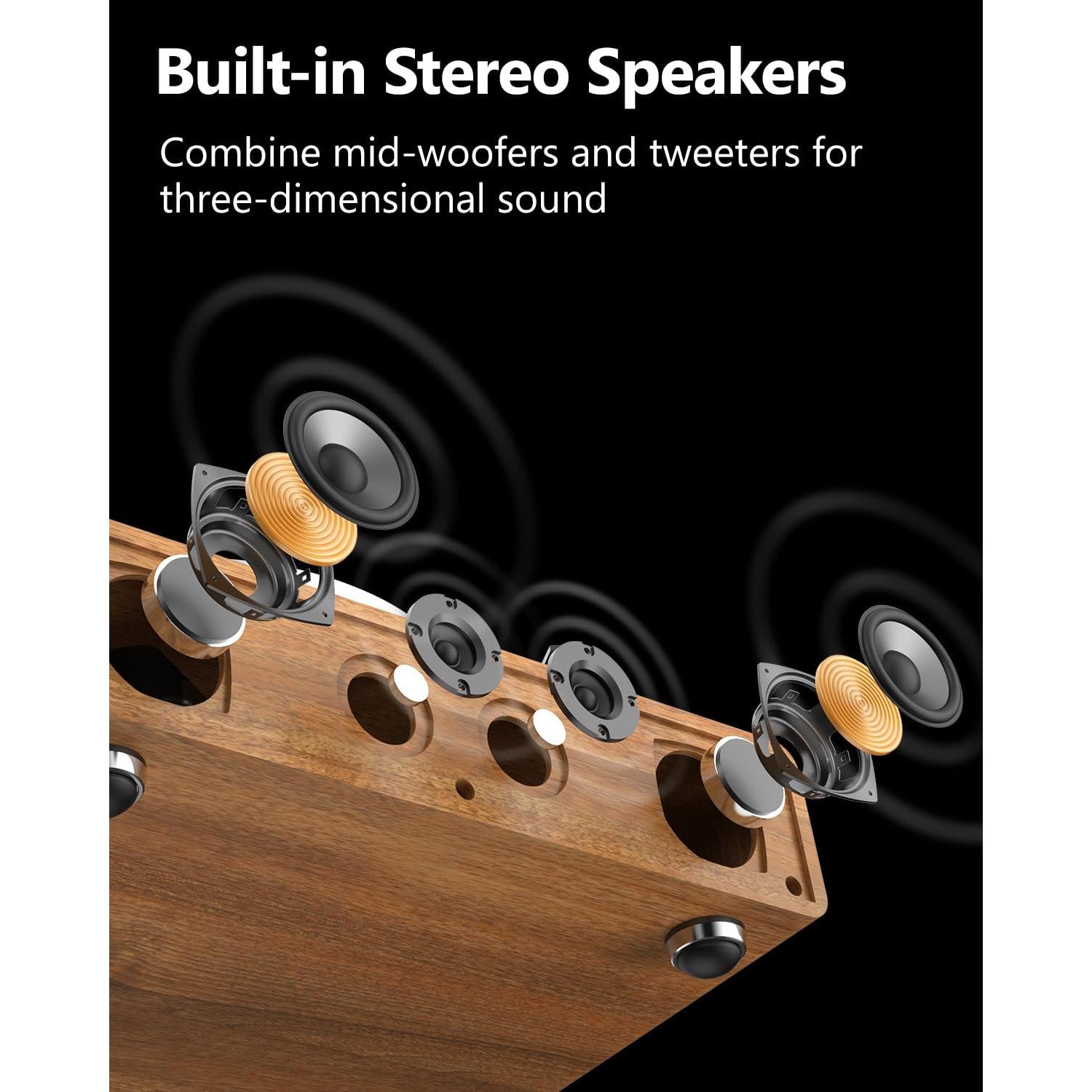 Reproductor de Vinilo SeeYing SY102 con Altavoces Integrados