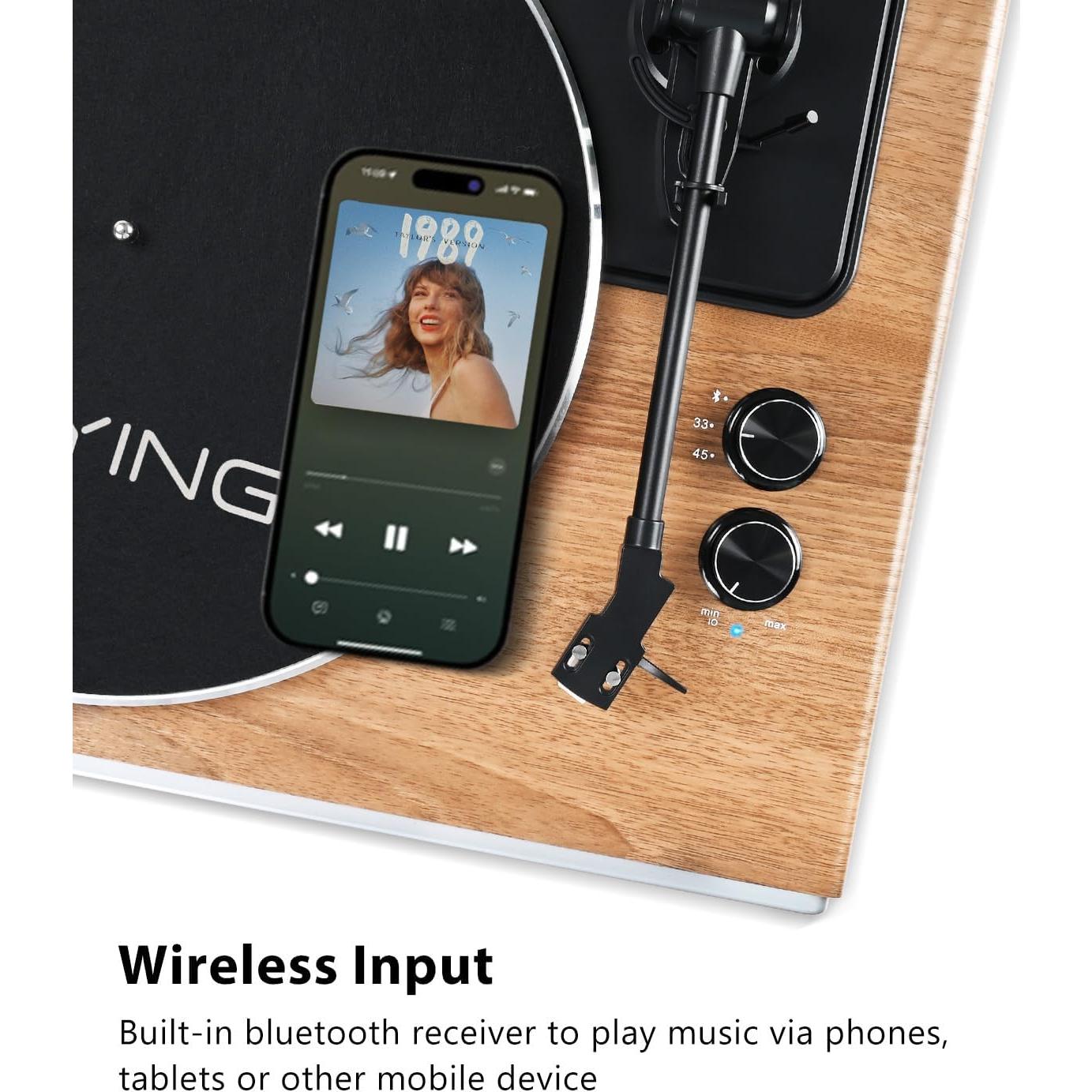 Reproductor de Vinilo SeeYing SY102 con Altavoces Integrados