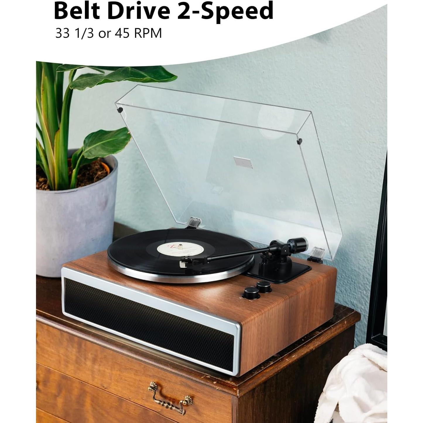 Reproductor de Vinilo SeeYing SY102 con Altavoces Integrados