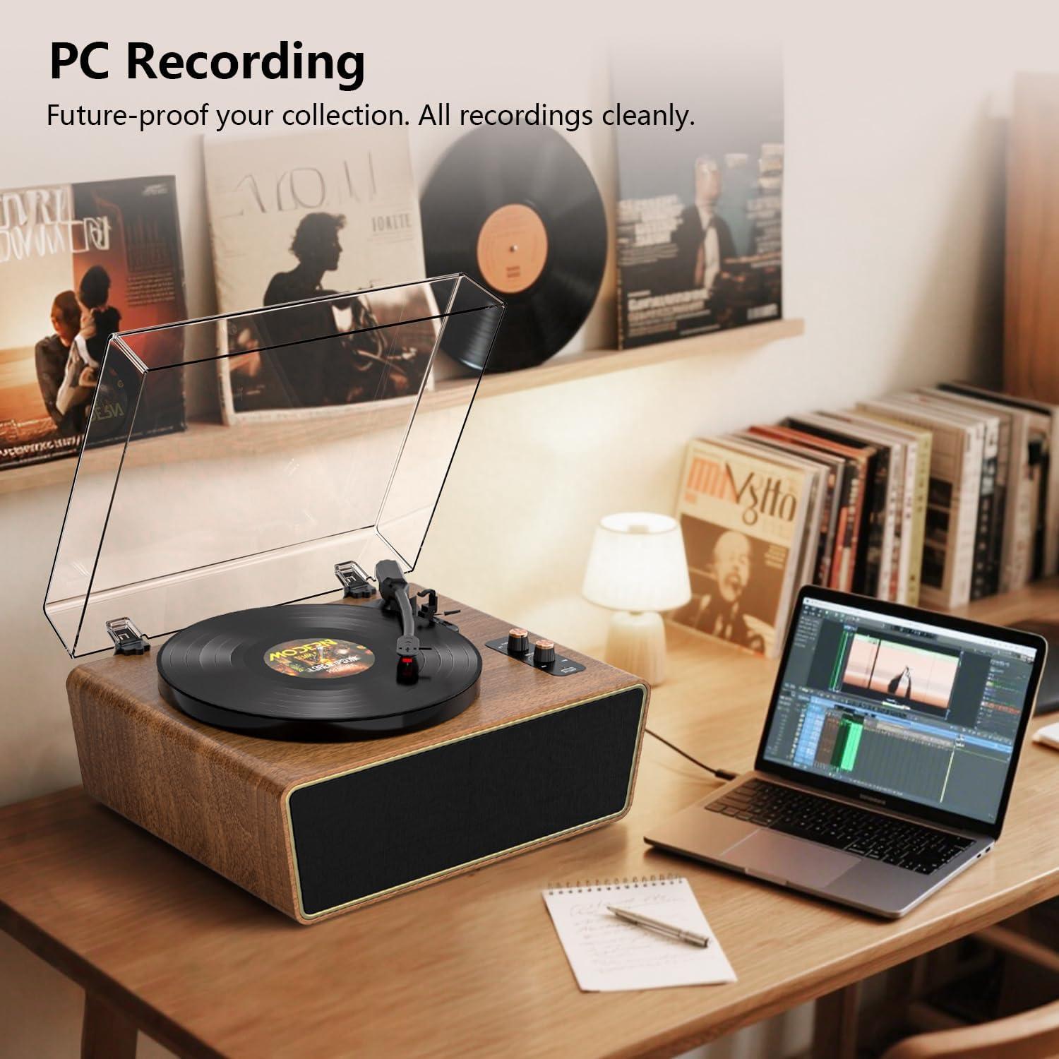 Reproductor de Vinilo Bluetooth VICTRESS TE-2039BR 3 Velocidades