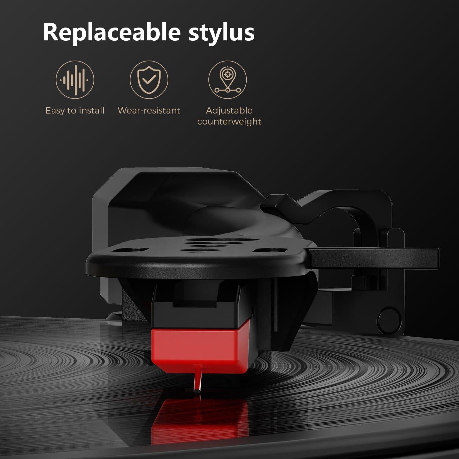 Reproductor de Vinilo Bluetooth VICTRESS TE-2039BR 3 Velocidades