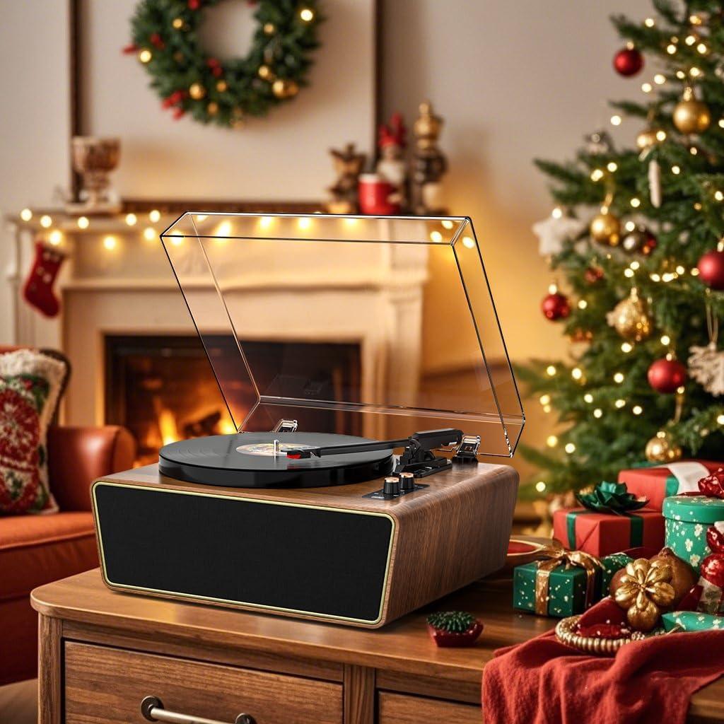 Reproductor de Vinilo Bluetooth VICTRESS TE-2039BR 3 Velocidades