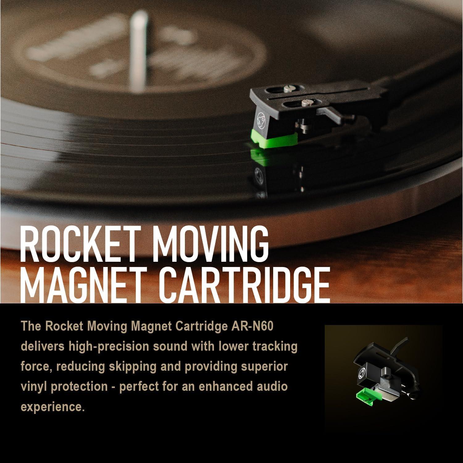 Reproductor de Vinilo Arkrocket Cassini con Bluetooth y Altavoces 40W