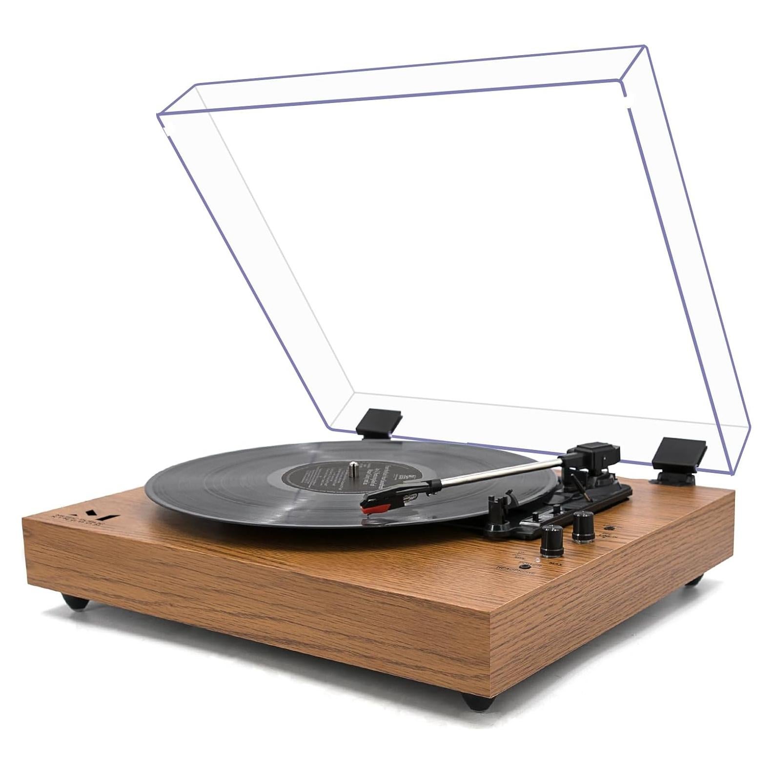 Reproductor de Vinilo Inalámbrico M Music Public Kingdom 3 Velocidades