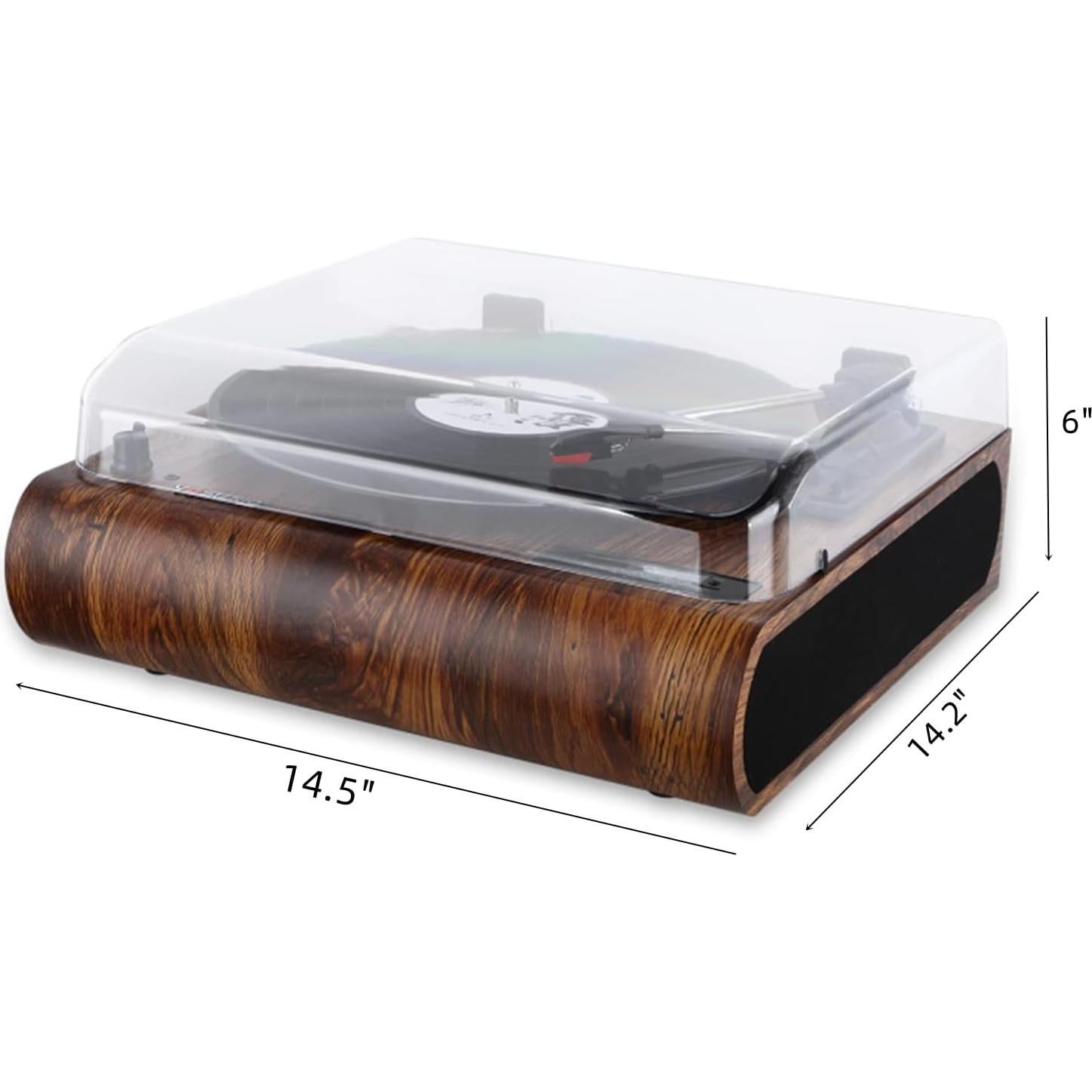 Reproductor de Vinilo Bluetooth VOSTERIO b-692 con Altavoces Integrados