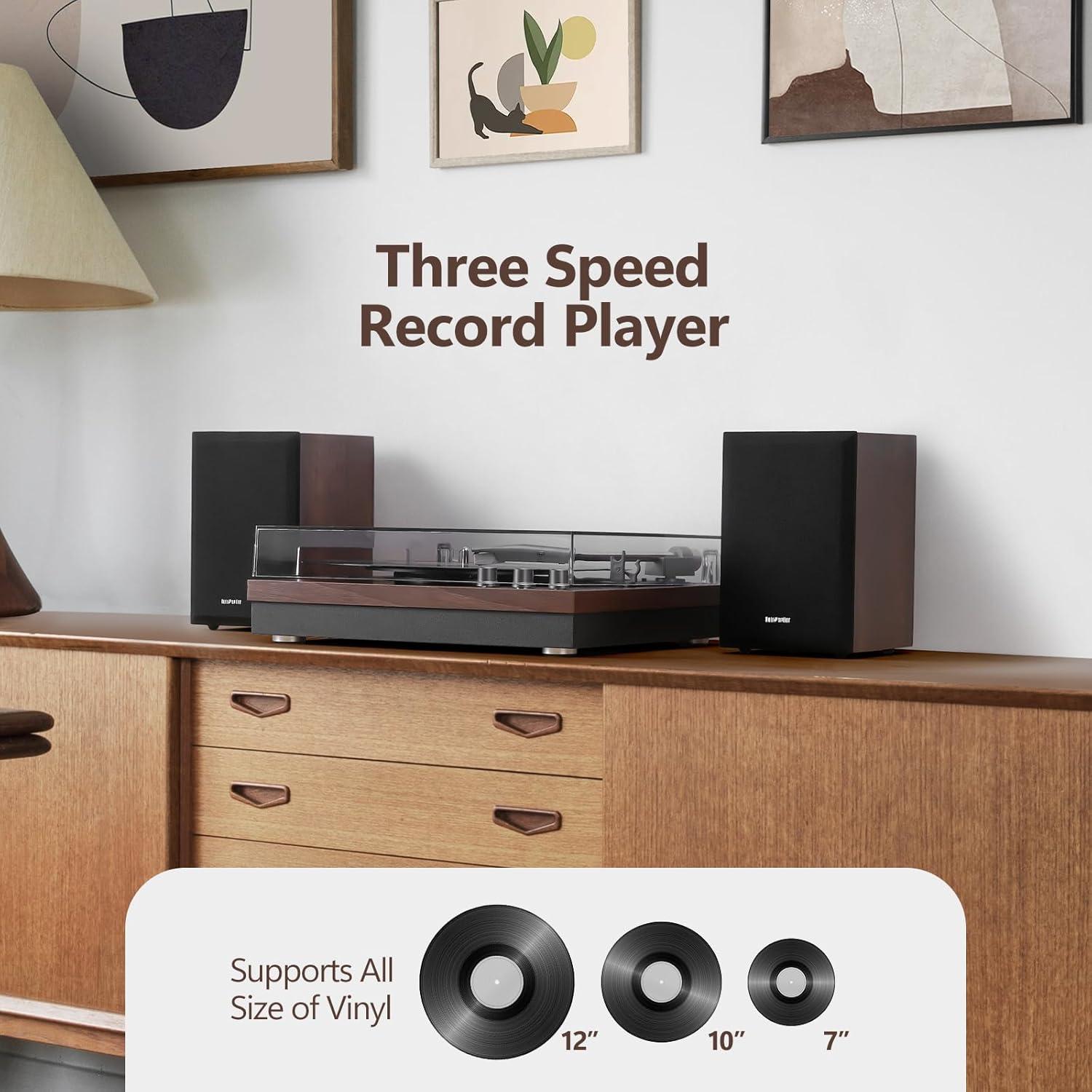 Tornamesa Retrospiler LP-603 con Bluetooth y Altavoces 15W