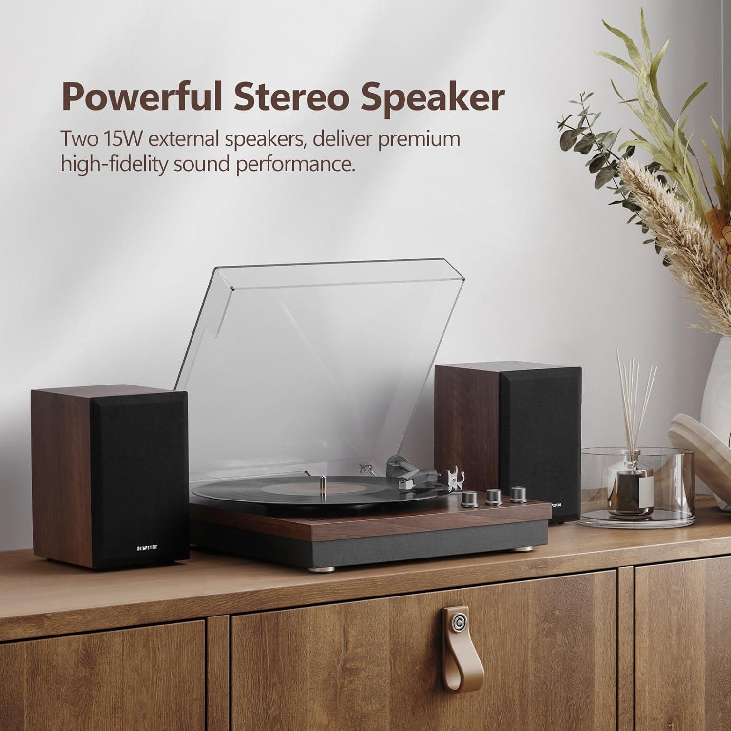 Tornamesa Retrospiler LP-603 con Bluetooth y Altavoces 15W