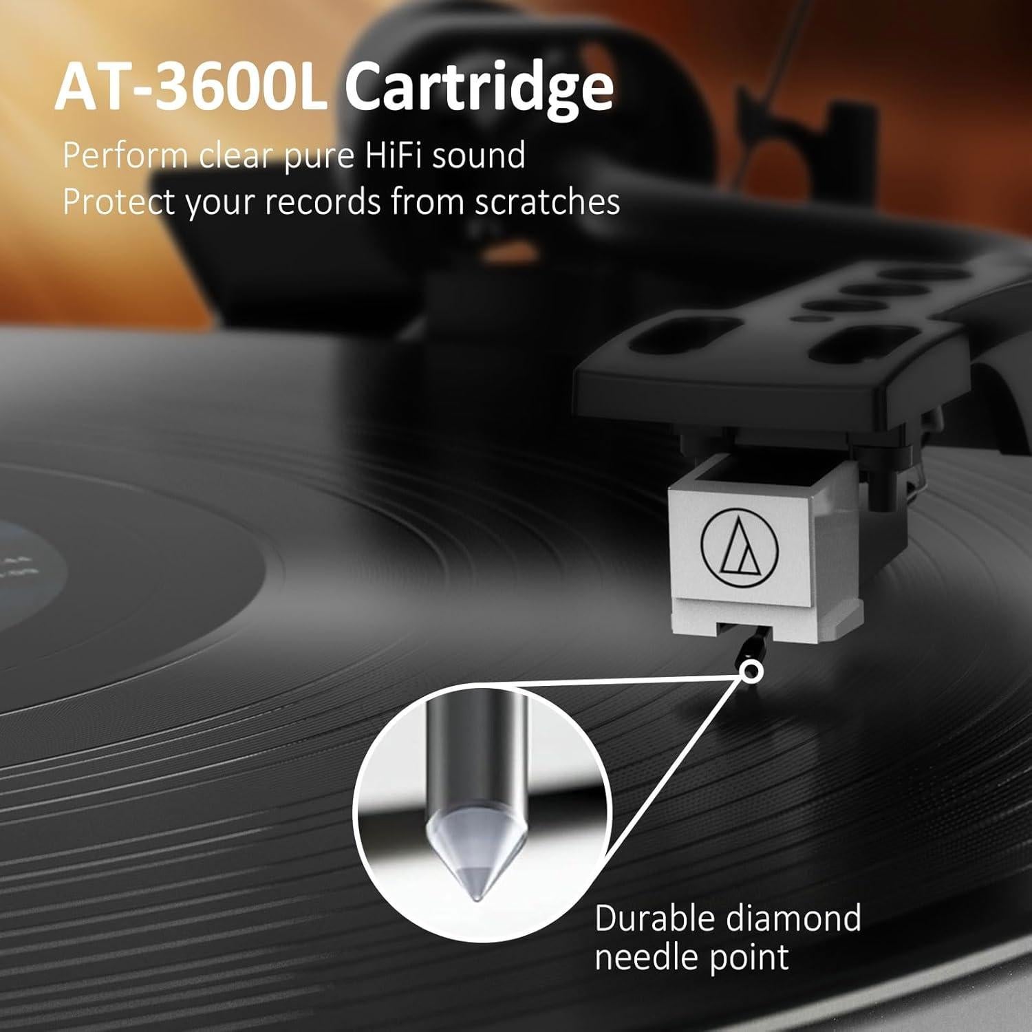 Reproductor de Vinilo Seasonlife HQ-KZ001 con Bluetooth y LED