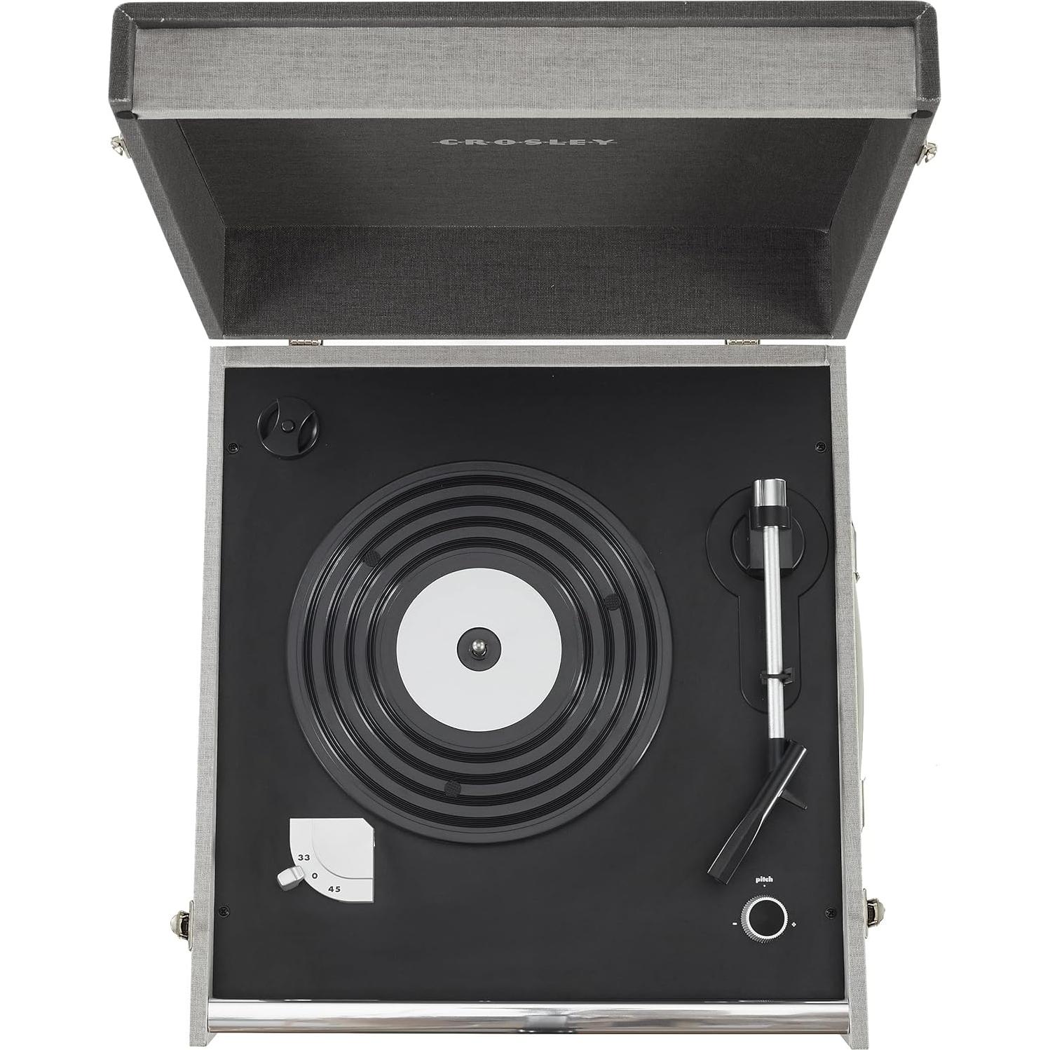 Reproductor de Vinilo Portátil Crosley CR6233F-BK Bluetooth Negro