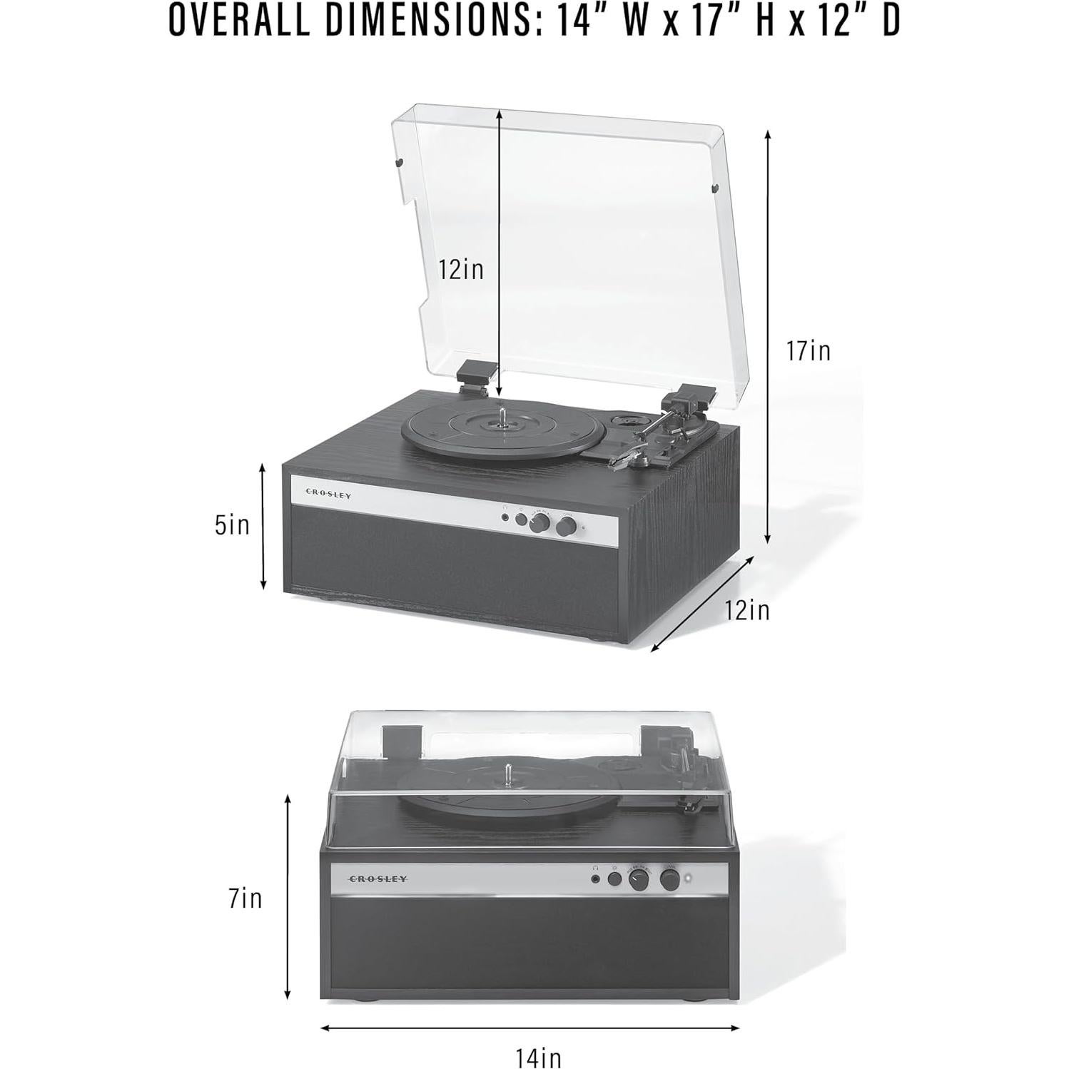 Reproductor de Vinilo Bluetooth Crosley CR6048A-WA con LED