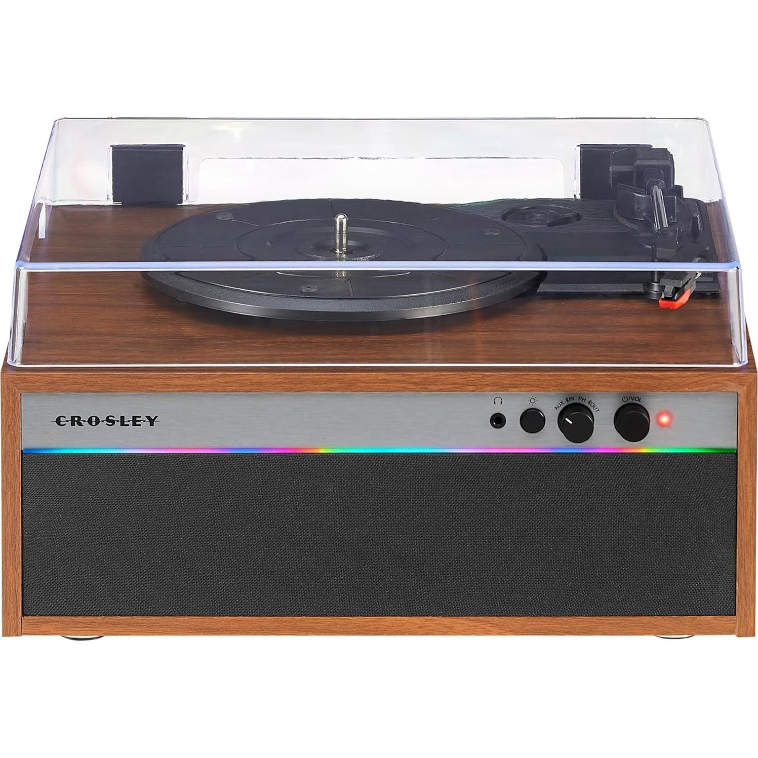 Reproductor de Vinilo Bluetooth Crosley CR6048A-WA con LED