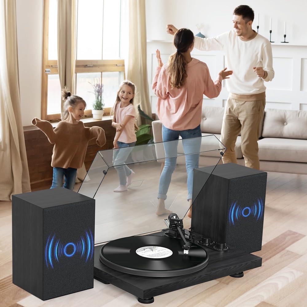 Tocadiscos Udreamer con Altavoces 40W y Bluetooth Negro