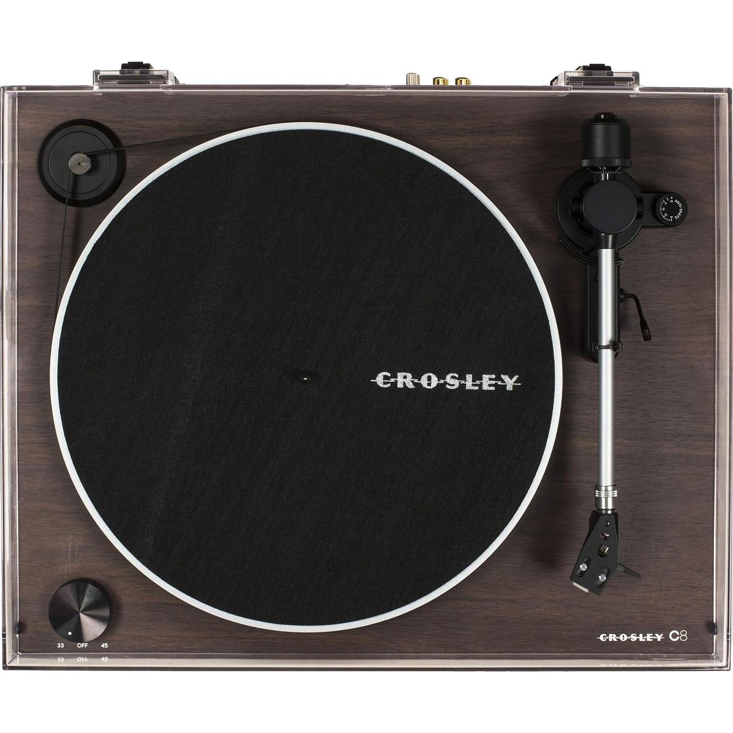 Tocadiscos Crosley C8A-WA con Pre-Amplificador y Cartucho AT3600L