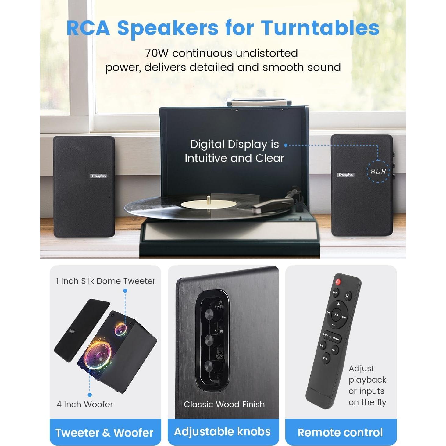 Altavoces de Estantería Alimentados Orroplus 70W Bluetooth