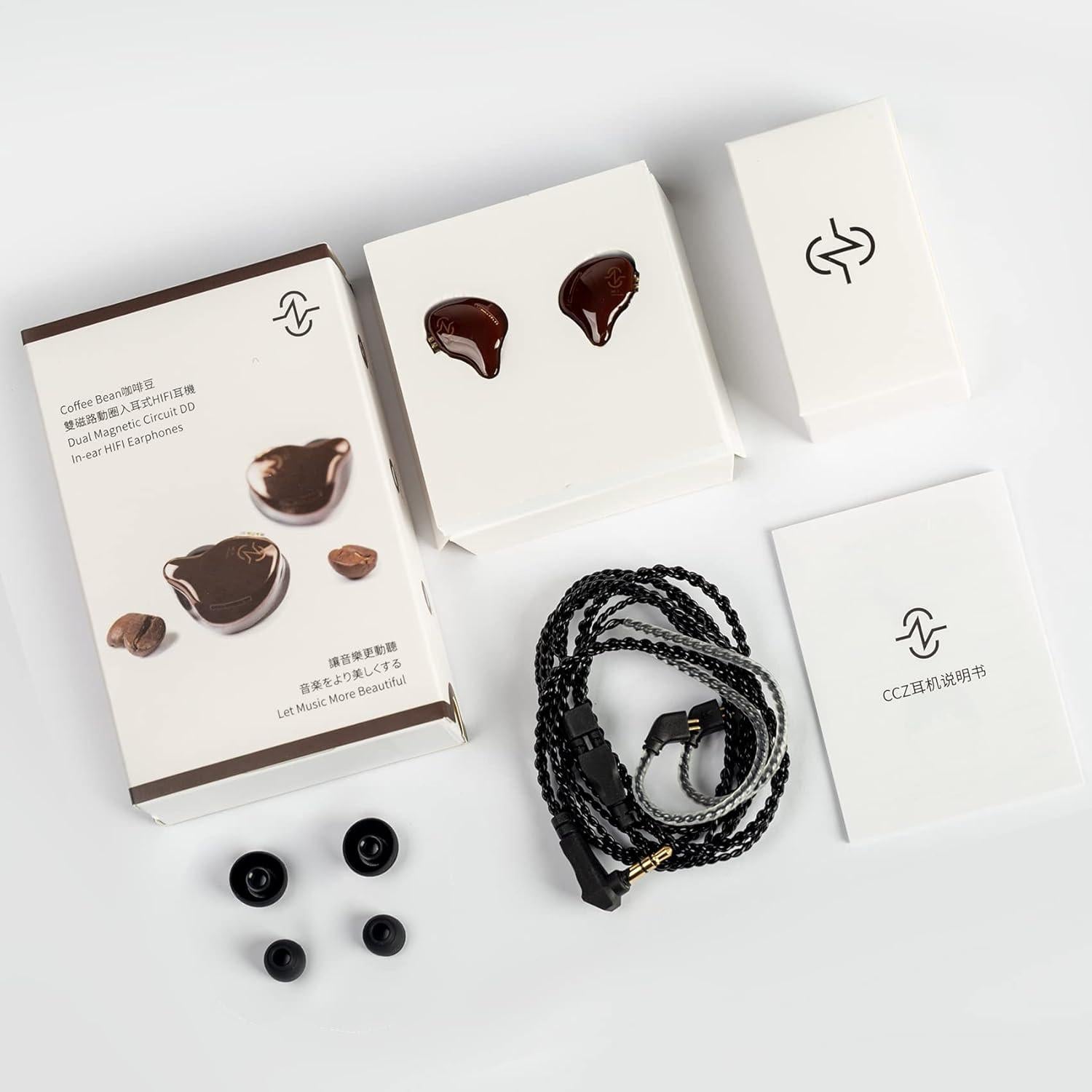 Auriculares In-Ear CCZ Coffee Bean 1DD HiFi 3.5mm Negro