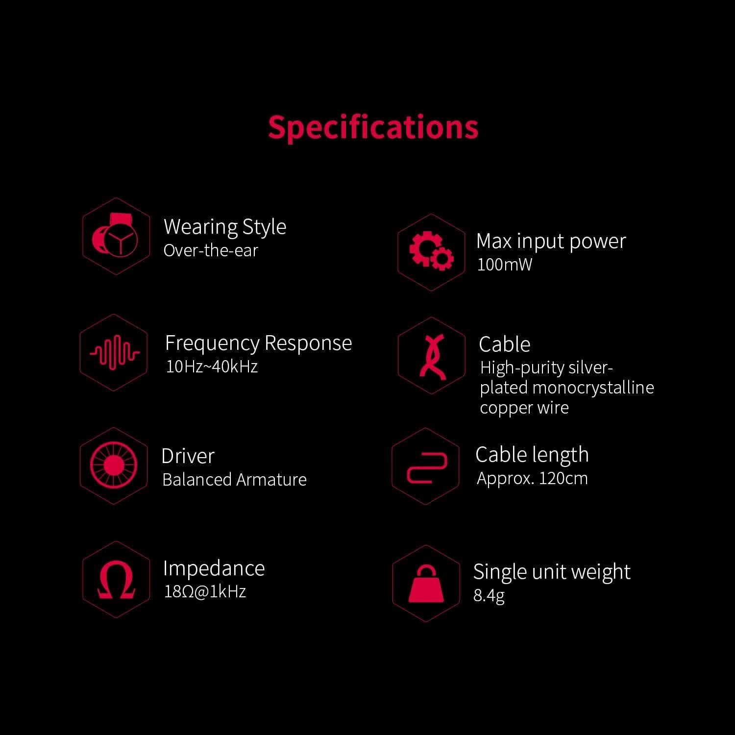 Auriculares FiiO FA7S Hi-Res con cable 6BA para smartphone y PC