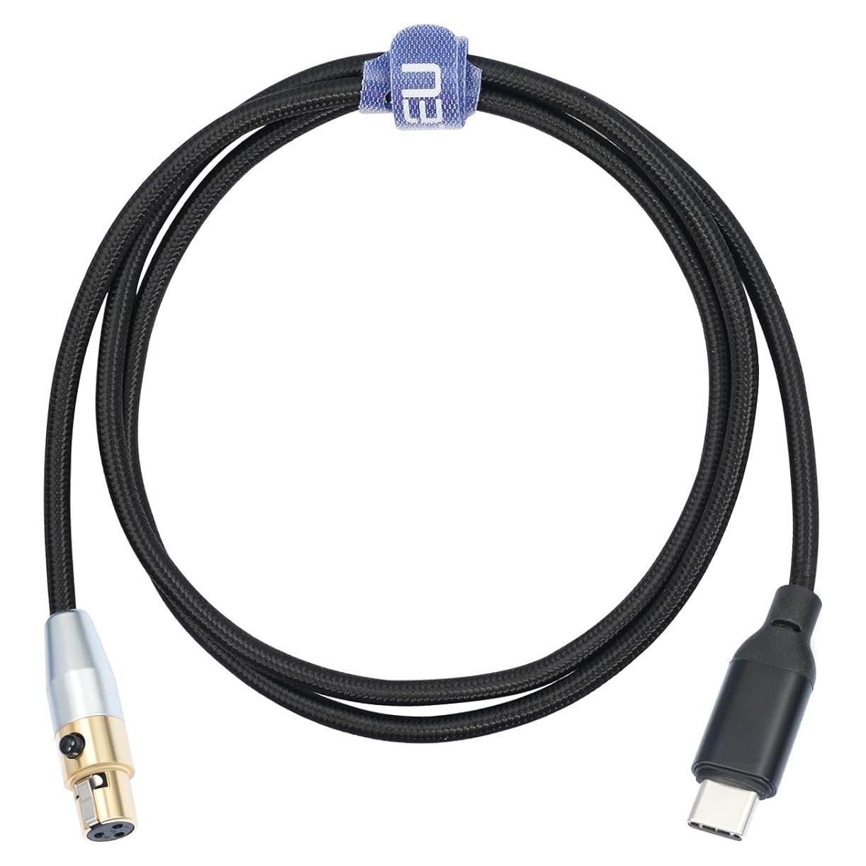 Cable de auriculares HUALEU USB C a XLR mini 3 pines 0.91m