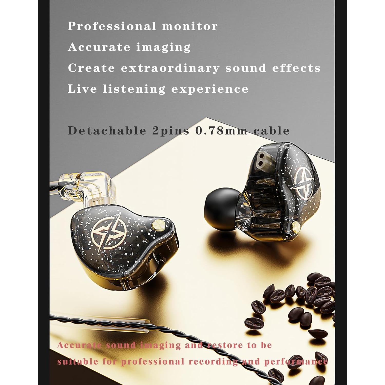 Auriculares Intrauditivos FEDAI DX2 HiFi con Aislamiento Negro