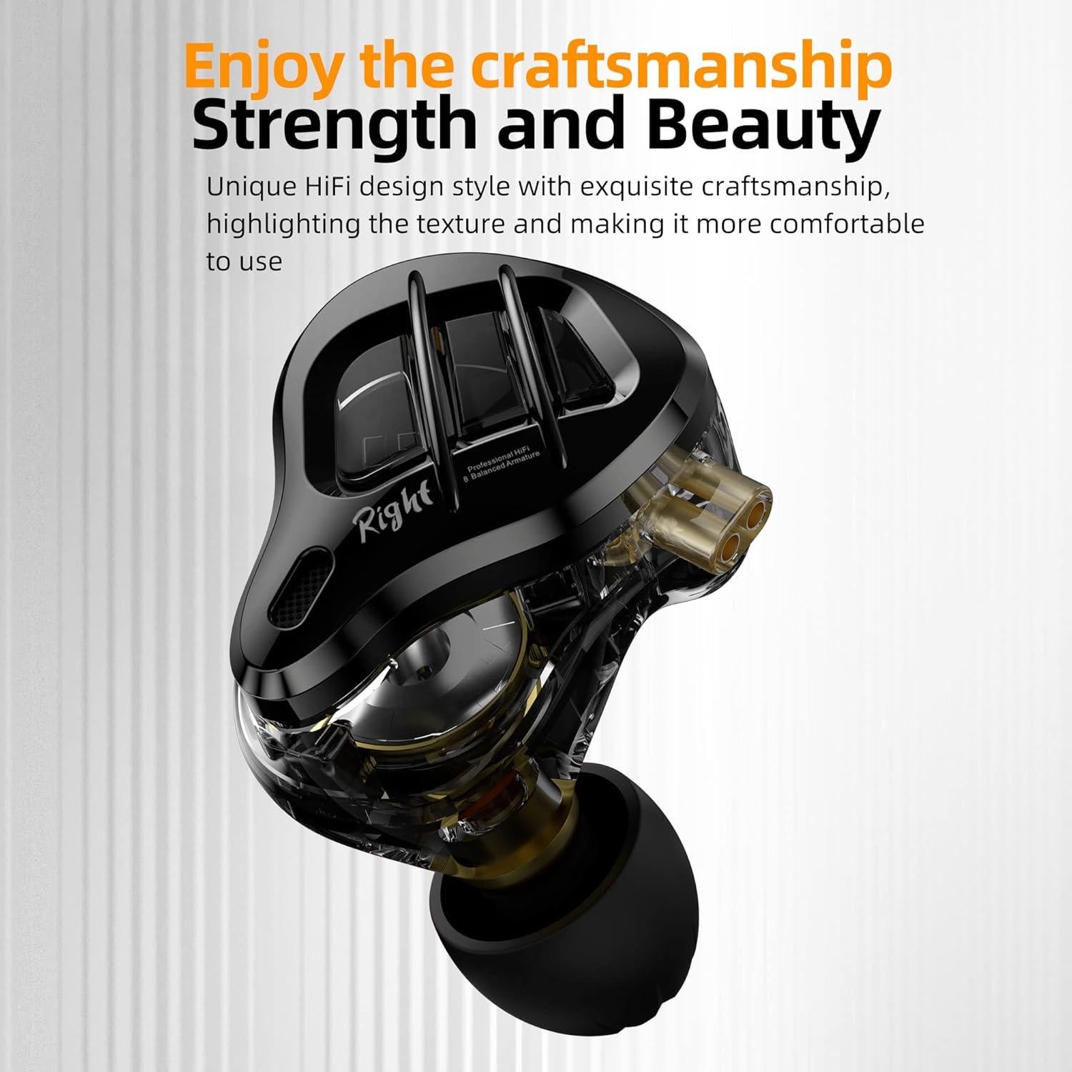 Auriculares KZ ZAR In Ear Híbridos 1DD+7BA Aislamiento Sonido