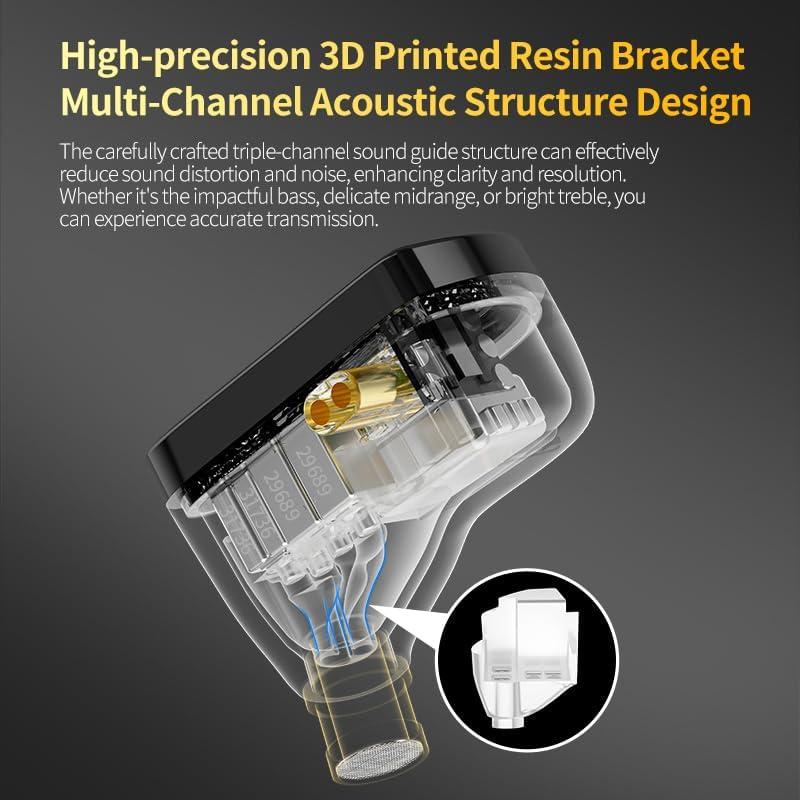 Auriculares KZ AS16 PRO X In-Ear con 16 Controladores - Negro