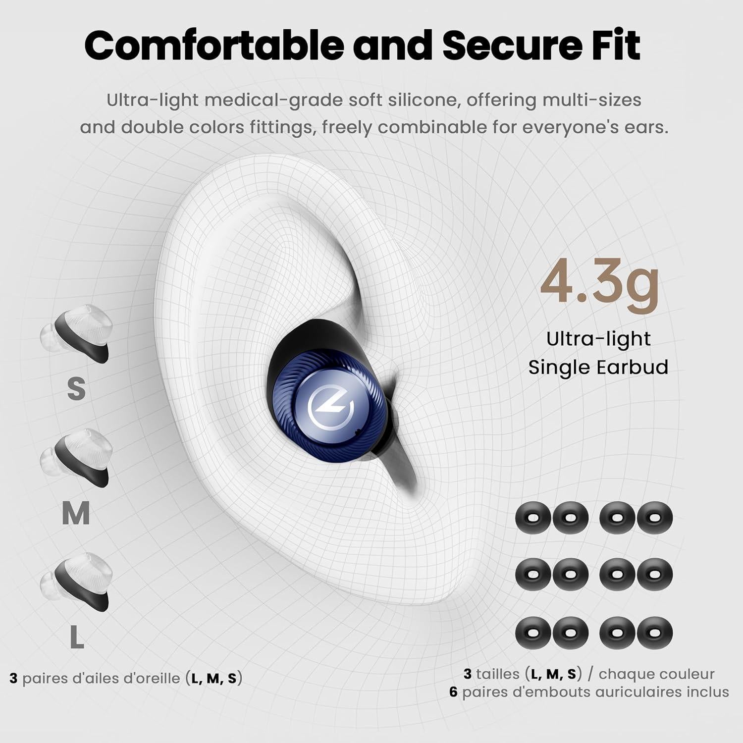 Auriculares Inalámbricos NOXBEAT NTS02 Bluetooth 5.3, 42H Batería