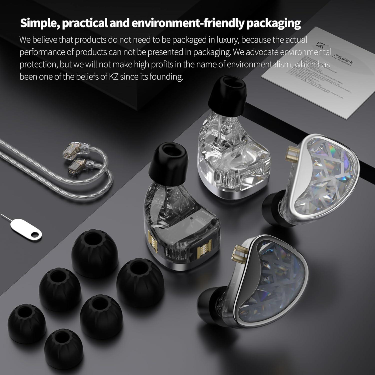 Auriculares In-Ear KZ AS24 HiFi Ajustables con Cable Negro