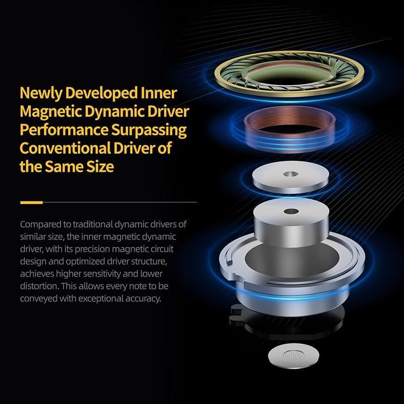 Auriculares In-Ear KZ ZVX Pro HiFi con Micrófono - Negro