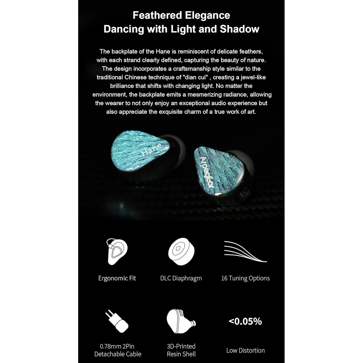 Auriculares In-Ear KGUSS Arpegear Hane 10mm Dinámico Desmontable