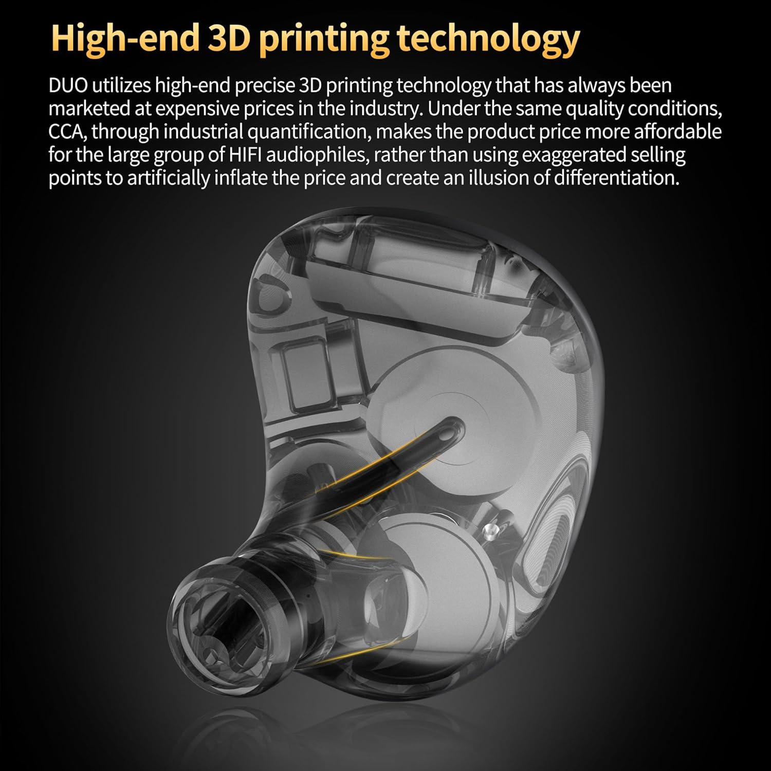 Auriculares In Ear CCA Duo HiFi con Micrófono Aislantes de Ruido