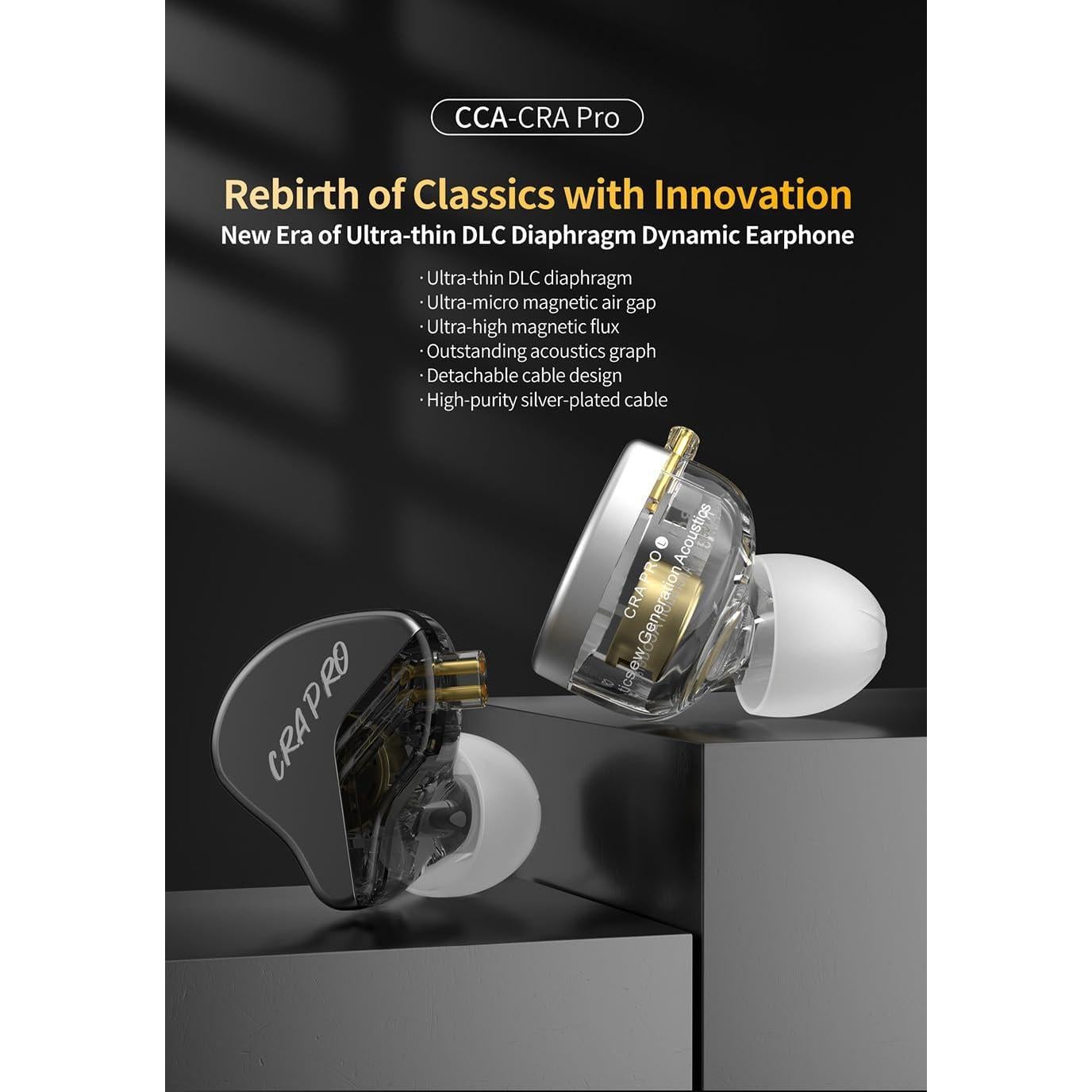 Auriculares In Ear CCA CRA PRO, Sonido Claro y Bajo Profundo