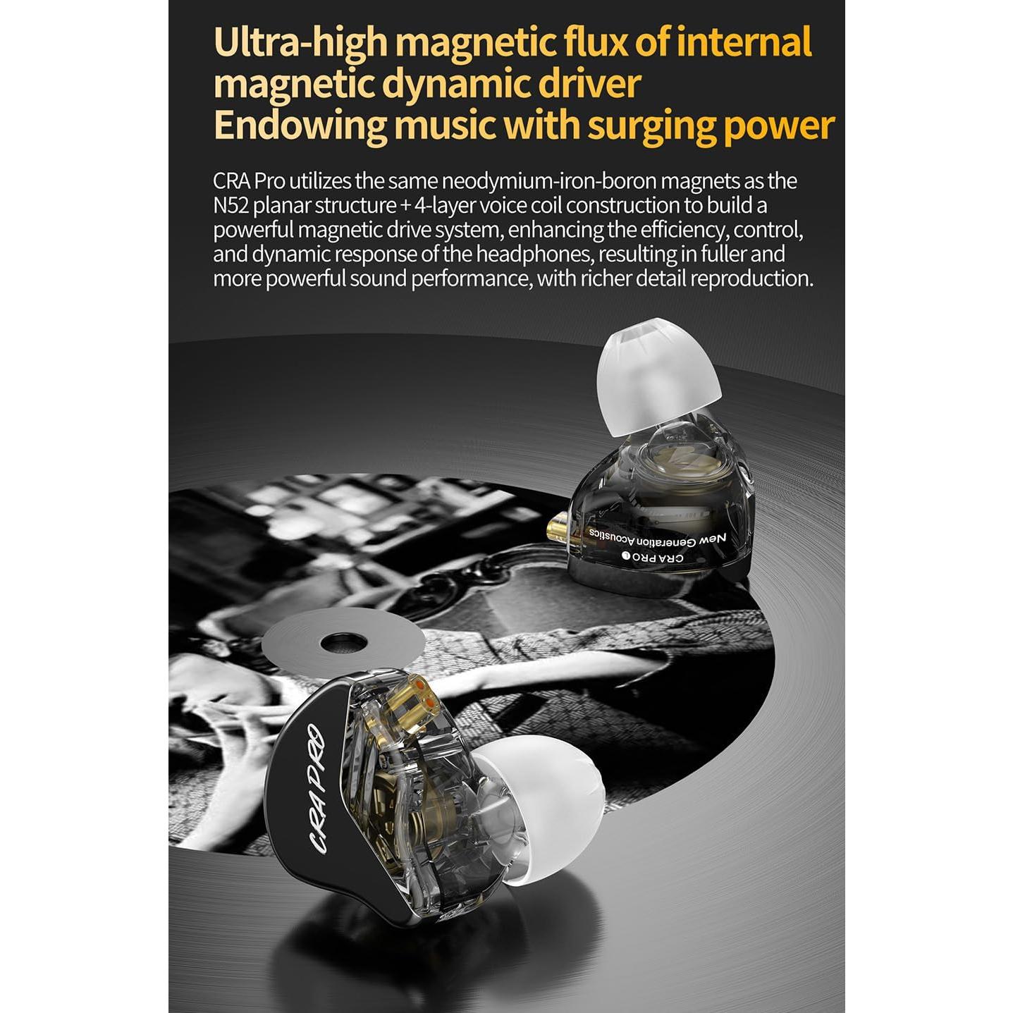 Auriculares In Ear CCA CRA PRO, Sonido Claro y Bajo Profundo