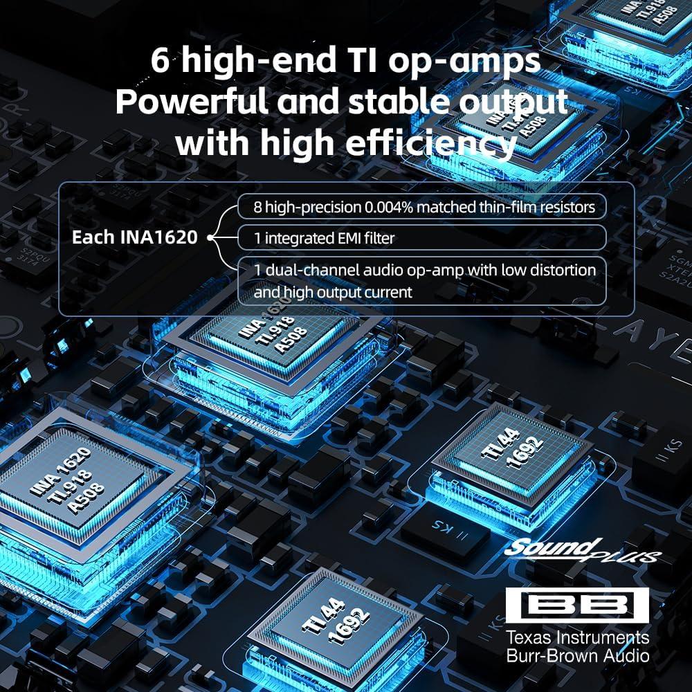 DAC Amplificador Portátil FiiO QX13 8 Canales ESS 900mW Oro Titanio