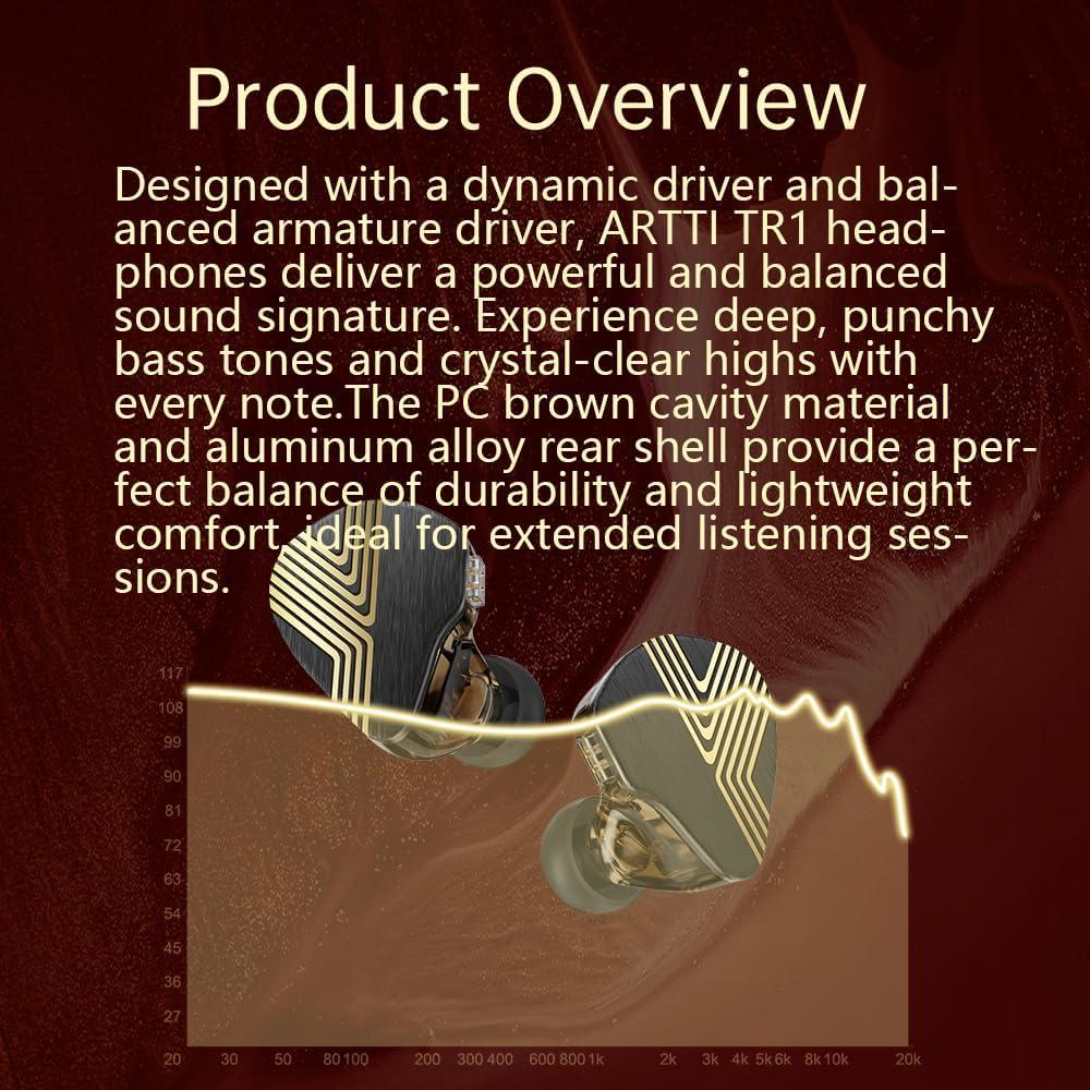 Auriculares In-Ear ARTTI TR1 HiFi 10mm Berilio 3.5mm