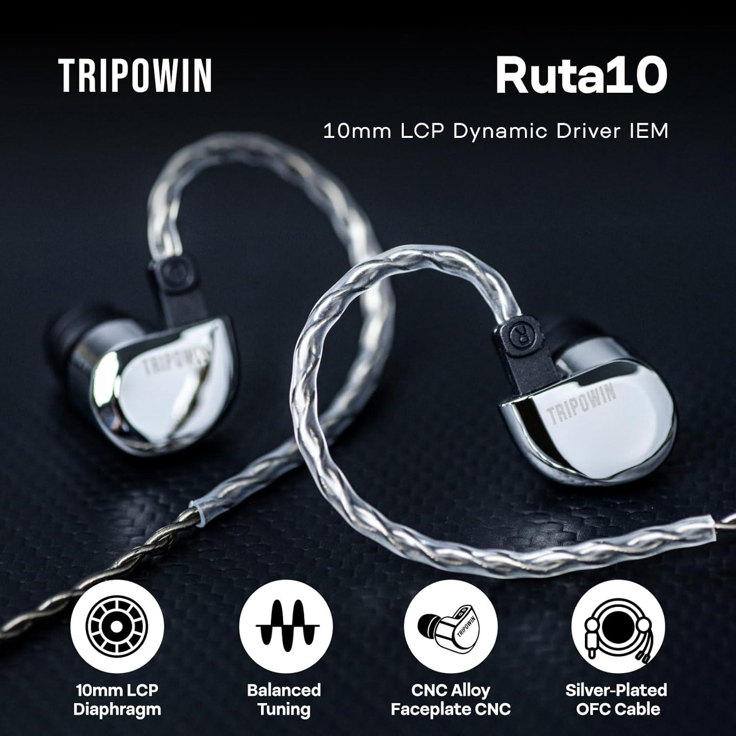Auriculares In Ear Tripowin Ruta10 HiFi Linsoul Plata 10mm