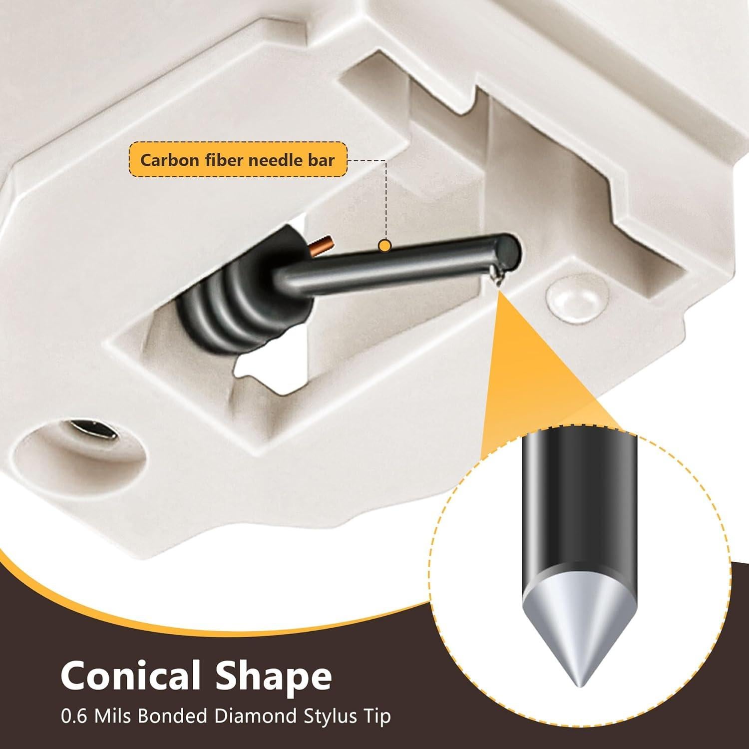 Aguja de Reemplazo Dreyoo ATN3600L para Tocadiscos Audio-Technica