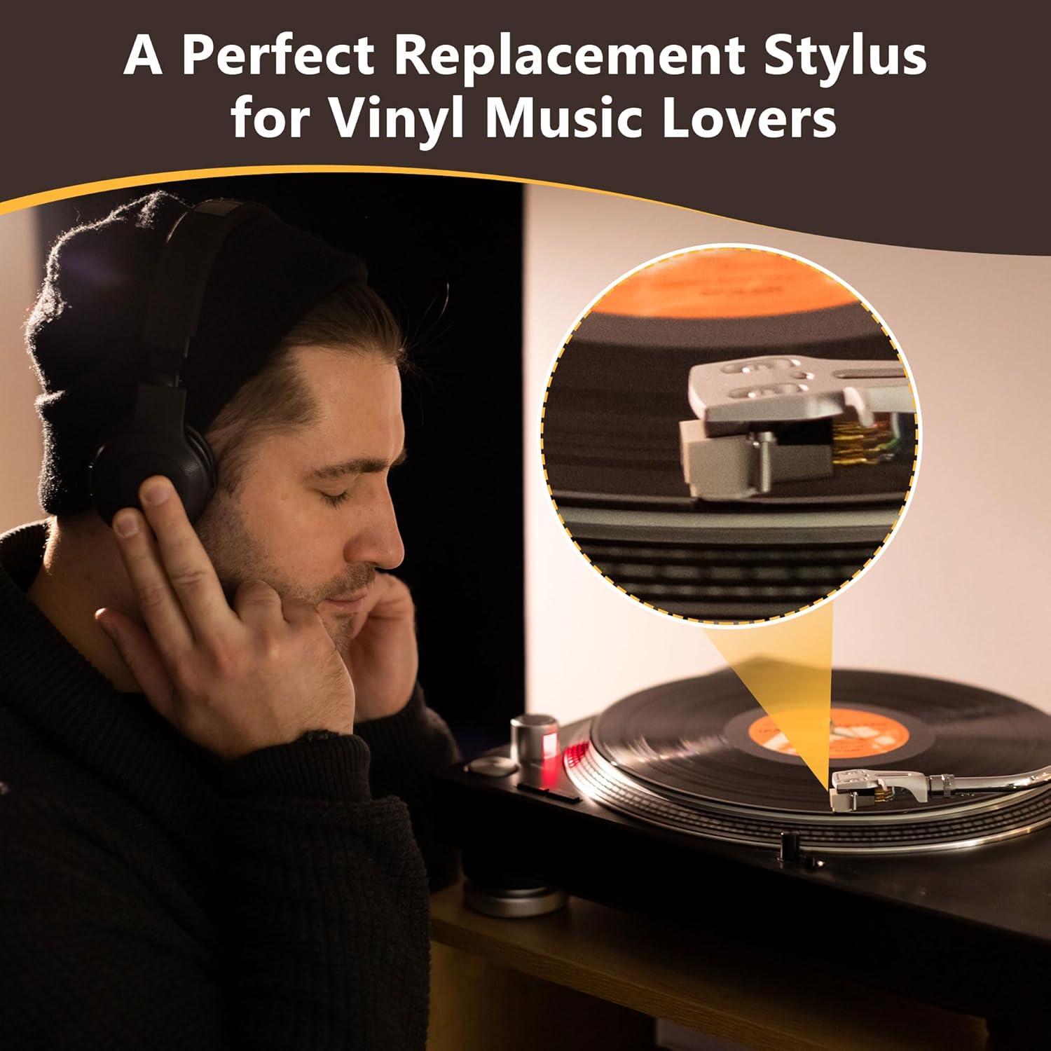 Aguja de Reemplazo Dreyoo ATN3600L para Tocadiscos Audio-Technica