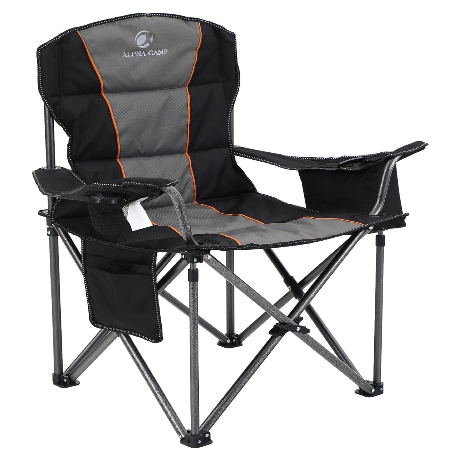 Silla de Camping Plegable ALPHA CAMP Charles 204 kg Soporte